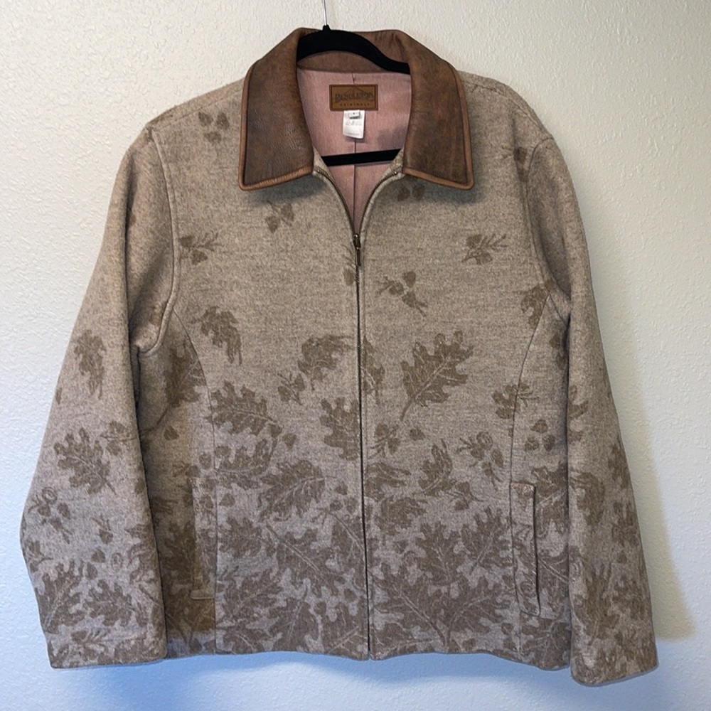 Pendleton Maple Leaf Western Wool Duck Jacket - image 1